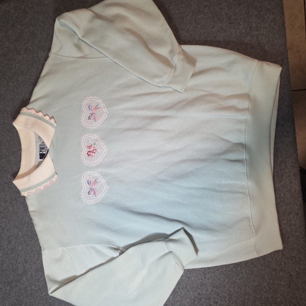 vintage Bold Spirit Petite embroidered collared sweatshirt Pm V1